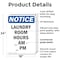 Signmission Laundry Room Hours _ Am - _ Pm, 18 in W x Rectangle, Plastic OS-2PACK-NS-P-1824-V-13978 - alternate 5
